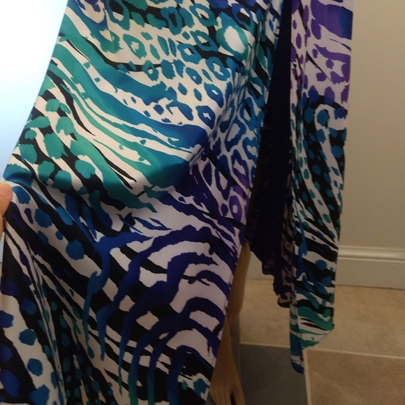 Cache Silk & Satin Empire Waist Animal Print Dress - Picture 4 of 8